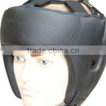 Professional Leather Black Boxing Head Guard