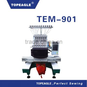 TOPEAGLE TEM-C901 Computerized Single Head 9 Needle Cap Embroidery Machine