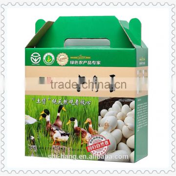 Color printed corrugated gift paper boxes packaging for fruit and egg for free sample