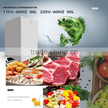Refrigerators 90L mini no noise energy saving refrigerators 110V or 220V household single door refrigerator