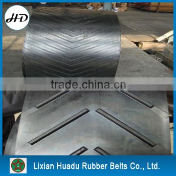 vulcanized chevron rubber weave fabric conveyor belt
