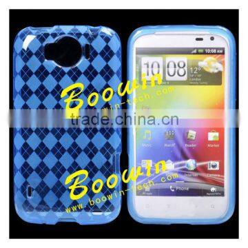 blue Soft TPU Gel Crystal Jelly Case Cover for htc sensation xl 21