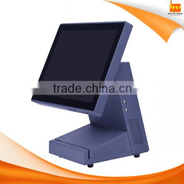 china pos system dual screen15inch full-flat 2GB RAM