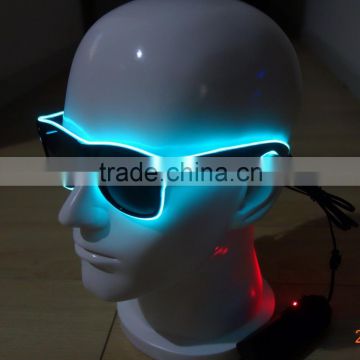 Specialize in High luminance Blue-green EL wire sunglasses / Blue-green EL sunglasses / Blue-green EL glasses