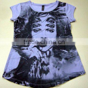 knitted ladies print tshirt