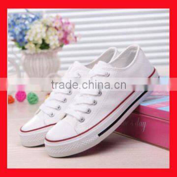 fashion flat white canvas shoes woman casual shoes best selling