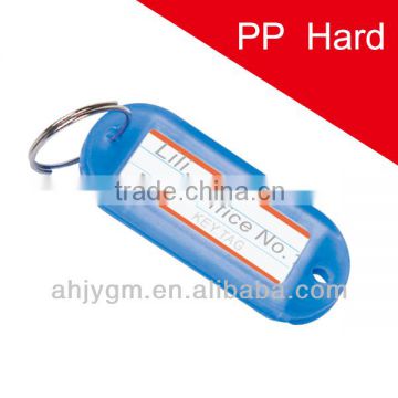 Good Quality Translucent Plastic Name Card Key Ring/Key Tag
