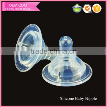 Custom Soft Silicone Baby Silicone Nipple with Suction for Baby Bottle