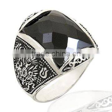 925K Sterling Silver Ottoman Empire Tulip Men Ring