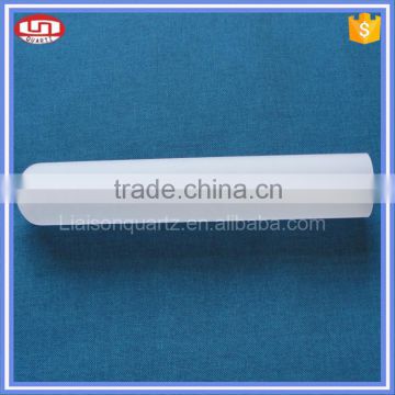 Round end frosted quartz glass tube
