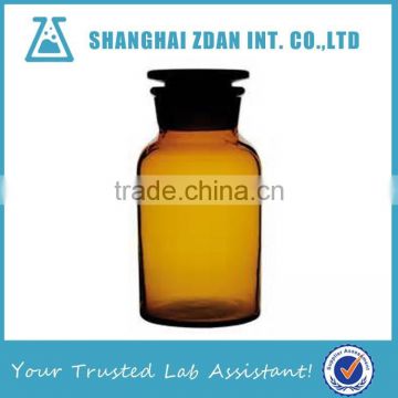 Wide Mouth Brown Glass Reagent Bottles With Ground-in Glass Stopper For Laboratory Glassware
