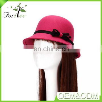 Custom cheap high quality new fashionable winter fascinator women party felt hat for festival gifts