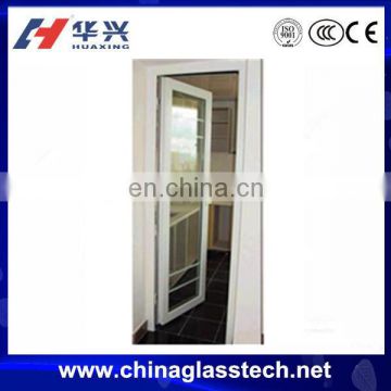 Nice air impermeability water proof pickproof pvc plastic profile clear glass cheap bedroom door