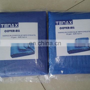 different size reinforced PE tarpaulins with grommet , HDPE plastic sheets for waterproof purpose