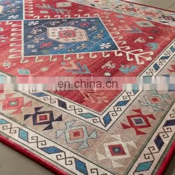 Mosque Printed Silk Floor Rugs Washable Polyester Carpet Muslim Prayer Rug