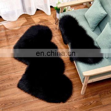 shaggy large faux fur sheepskin rug customized