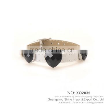 Fashion jewelry wholesale on alibab bracelet leather with high quality