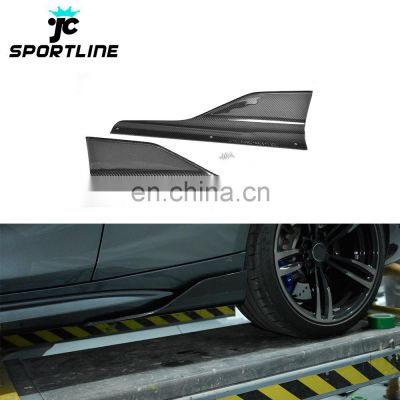 Pure Carbon Fiber 2 Series F87 M2 Side Door Skirt Splitters for BMW M2 Competition 2016-2019