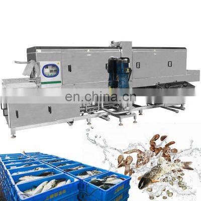 Automatic Plastic Crate Washer/Seafood Pallet Basket Washing Machine