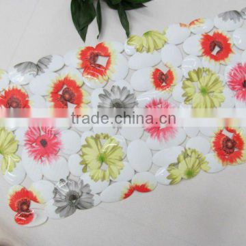 PVC bath printed bath mat mat anti-slip mat (JK-6670B)