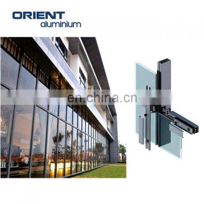 Construction Style  Modern Design UNITIZED Exterior Aluminum Glass Building Facade System Frame
