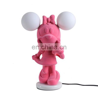 Cartoon Mickey Table Lamp Nordic Living Room Bedroom Bedside Lamp Cute Dimming Decorative Table Light
