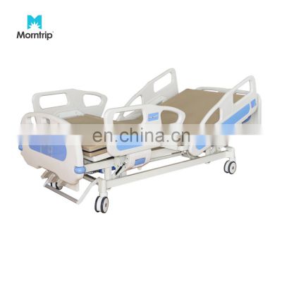 3 Functions Manual Medical 3 Cranks 4 Section Steel Punching Frame Fowler Hospital Beds With Mattress