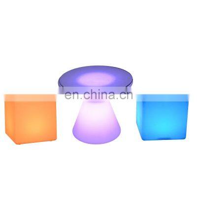 mobile bar led cocktail table square vip stools cube led