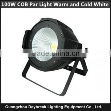 1x100w LED COB par can warm white and cold white led par 64 face light