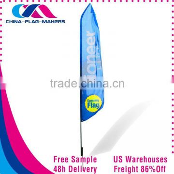 high quality stand advertise swooper feather flutter flag made in china