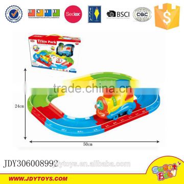 Latest product 2016 battery operated rail train funny toys train park with light and music