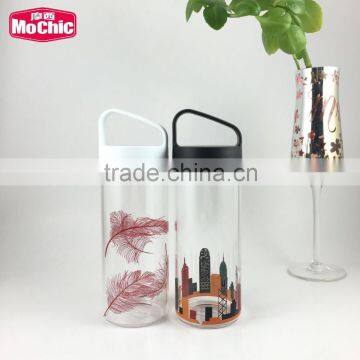 Mochic 350ML Printed Glass personalized Glass Water Bottle