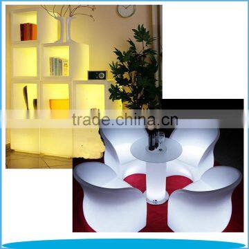 leisure LED lighting big round rotating sofa chair