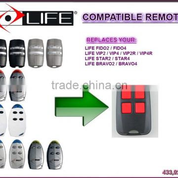 LIFE remote control FIDO2 / FIDO4 / VIP2 / VIP4 / VIP2R / VIP4R / STAR2 / STAR4 / BRAVO2 / BRAVO4 replacement