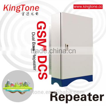 2016 China Kingtone GSM long distance repeater dual band GSM repeater 900/1800MHz outdoor signal Repeater for Saudi Arabia