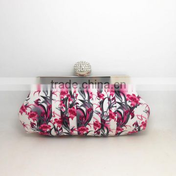 Cheap price ladies stylish evening bag with floral print