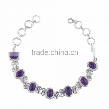 925 sterling silver jewelry Amethyst jewelry silver bracelet wholesale Indian jewelry