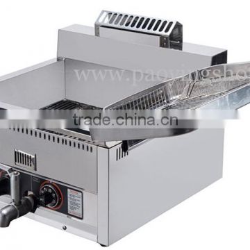 17L Stainless Steel Commercial Thermostatic Control LPG Gas Fryer