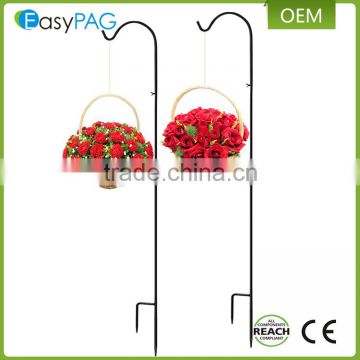 China manufacture cheap 1.5m metal iron hanging flower shepherd hook