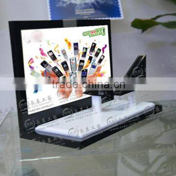 2016 new custom acrylic brand mobile phone display stand for desktop dispaly rack with best price