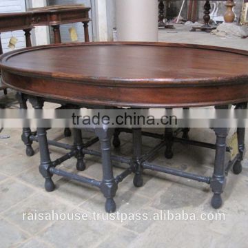 French Furniture Indonesia - Carine Round Dining Table Jepara Furniture