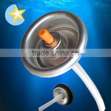tinplate can silicone aerosol valve with nozzle