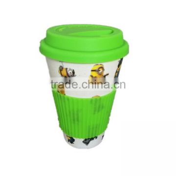 China manufacturer Compostable Decal design bamboo fiber coffee cup