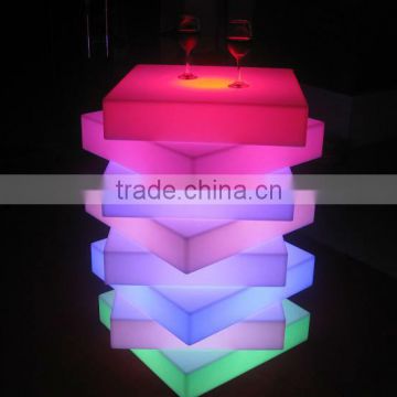 glowing LED bar table/ light up cocktail table/illuminated led bar table