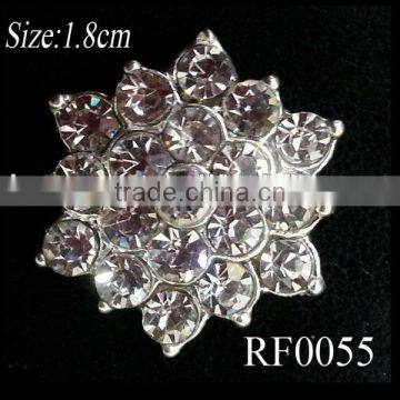 RF 0055 In stock, wholesale sparking garment flat back rhinestone button