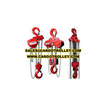 Manual chain hoist features
