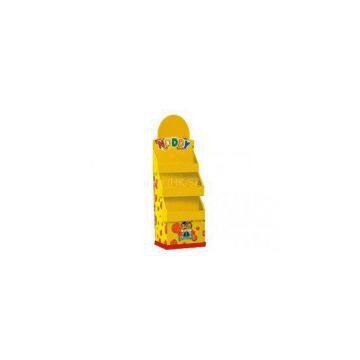 Corrugated Cardboard Display Yellow Doll Display Box with shelf ENTD039