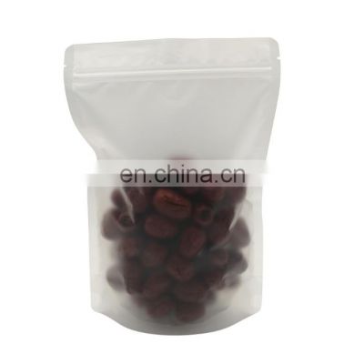2 side frosted transparent ziplock bag  Biodegradable bags include certificates Custom logo seal  smell packaging for food