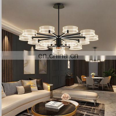 High Performance Indoor Decoration Gold Black Color Bedroom Living Room LED Modern Pendant Light