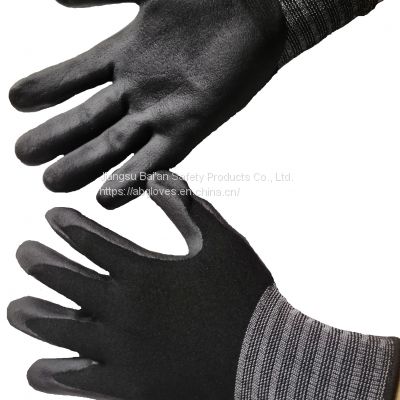Comfortable 15 Gauge Nylon Liner Foam Nitrile Coated Hand Protective Anti-Slip Industrial Safety Working Gloves